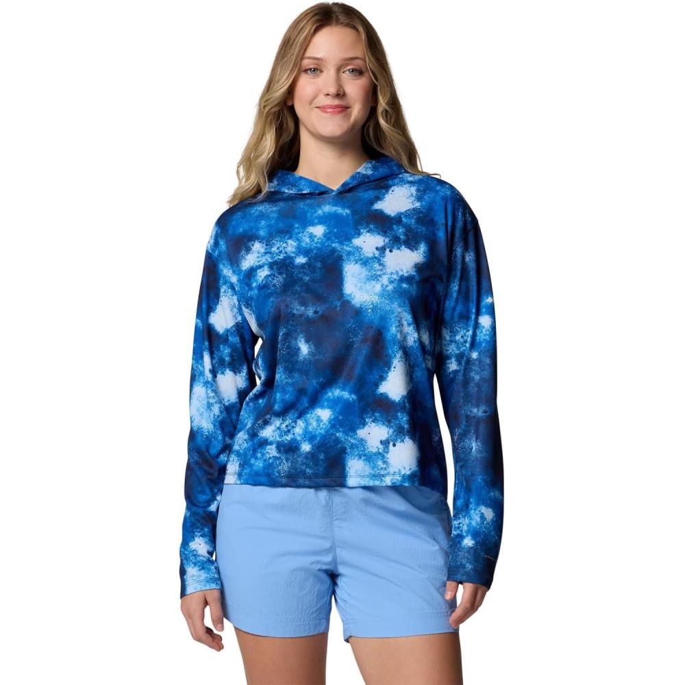 imageColumbia Womens PFG Solar Stream Printed HoodieVivid Blue Seafoamed
