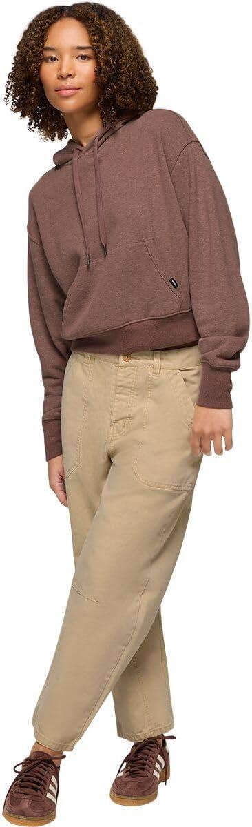 imageprAna Womens Cozy Up Crop HoodieCarob Heather