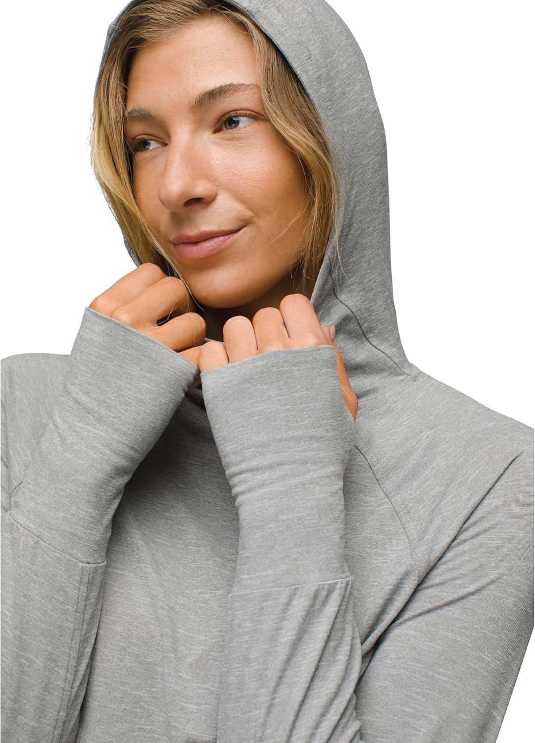 imageprAna Womens Sol Searcher Sun HoodieHeather Grey