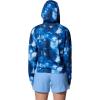 Columbia Women’s PFG Solar Stream Printed Hoodie(Vivid Blue Seafoamed)