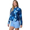 Columbia Women’s PFG Solar Stream Printed Hoodie(Vivid Blue Seafoamed)