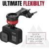 KOM Cycling Quick Release Stem Mount for Wahoo and Garmin Bike Computers (Edge 1040, Elemnt Roam, Elemnt Bolt v2) 1040 Bike Mount Compatible with GoPro Accessories(Combo Kit (Includes Quick Release GoPro Adapter))
