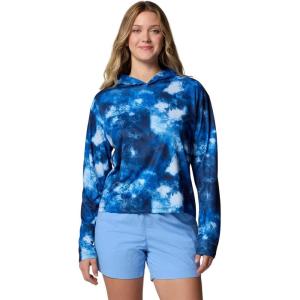 Columbia Women’s PFG Solar Stream Printed Hoodie(Vivid Blue Seafoamed)