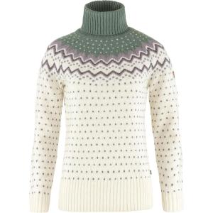 Fjallraven Women’s Övik Knit Roller Neck(Chalk White/Patina Green)