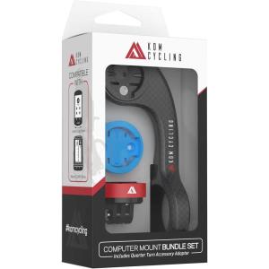 KOM Cycling CM06 Quick Release GoPro Computer Mount for Wahoo and Garmin Bike Computers (Bike Mount Compatible with Edge 1050, Wahoo Ace and Others) 1050 Bike Mount Compatible with GoPro Accessories(Carbon)