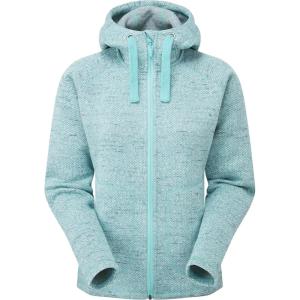 Rab Women’s Amy Hoodie, Full-Zip Casual Lightweight Fashion Sweater-Knit Fleece(Glacier Blue)