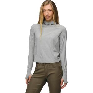 prAna Womens Sol Searcher Sun Hoodie(Heather Grey)