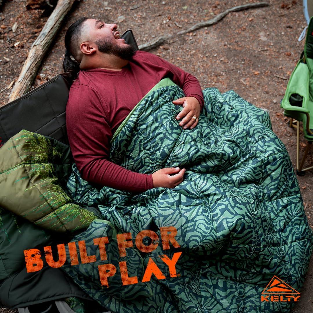 imageKelty Biggie Blanket 2 Person Large Insulated Camping Indoor Outdoor Travel Blanket and Ground Picnic Covering Updated for 2022Dill