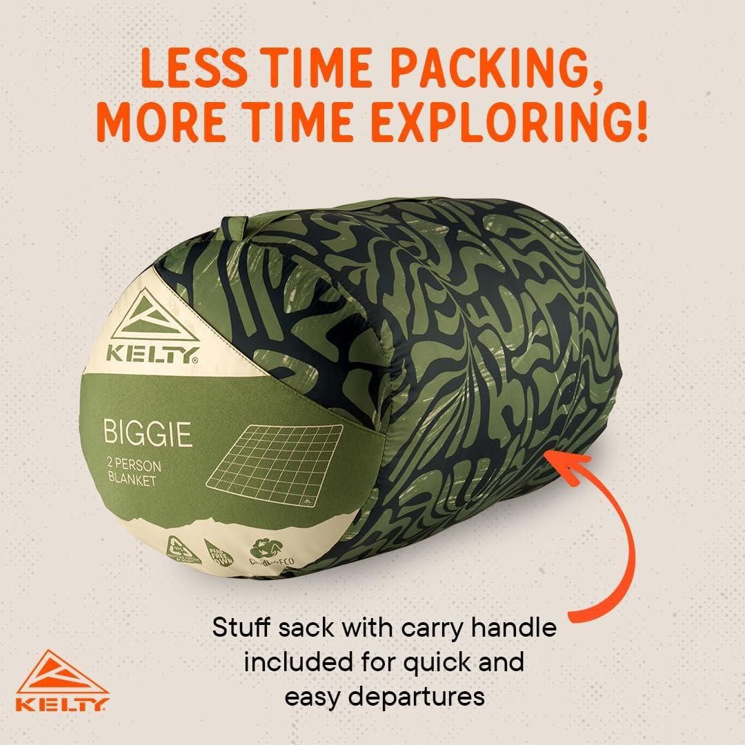 imageKelty Biggie Blanket 2 Person Large Insulated Camping Indoor Outdoor Travel Blanket and Ground Picnic Covering Updated for 2022Dill