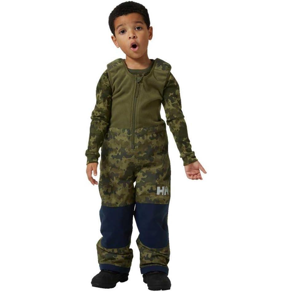 imageHellyHansen Kids Unisex Vertical Insulated Bib Pants for Ultimate Warmth and Comfort432 Utility Green Aop