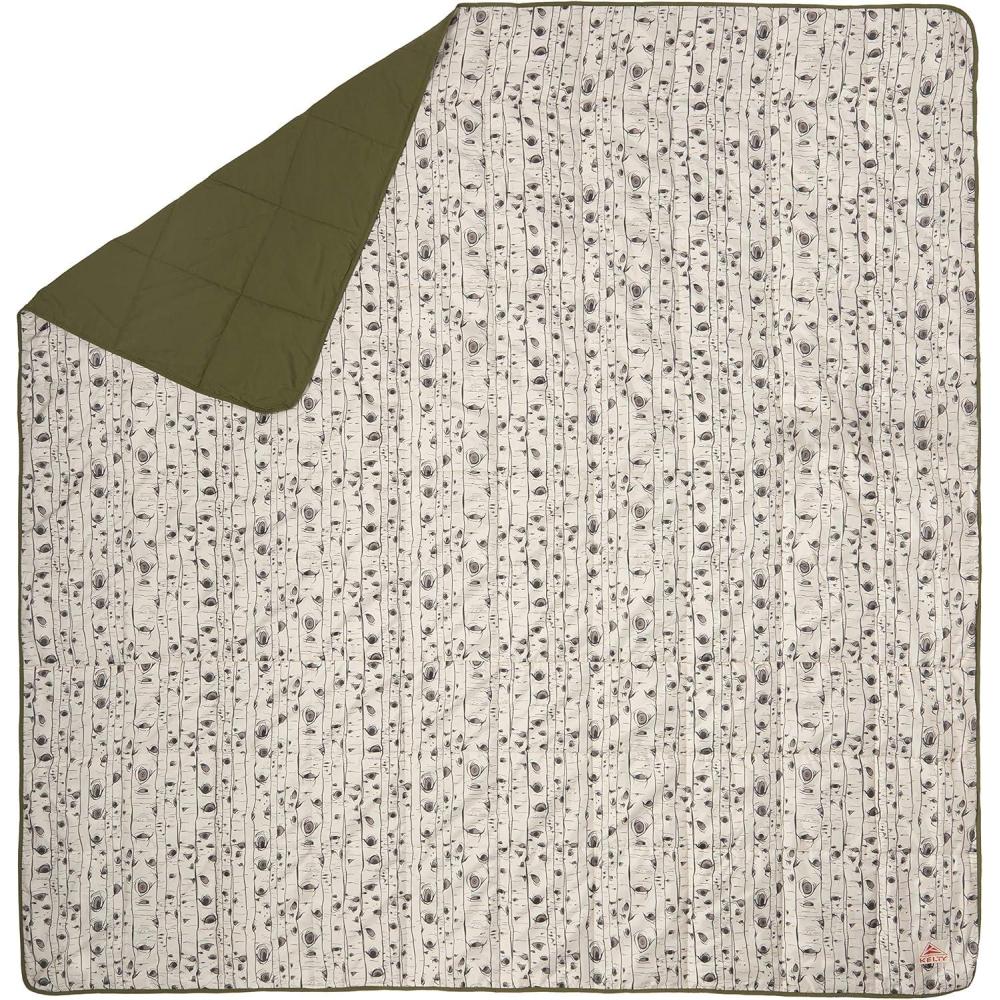 imageKelty Biggie Blanket 2 Person Large Insulated Camping Indoor Outdoor Travel Blanket and Ground Picnic Covering Updated for 2022Winter Moss Aspen Eyes