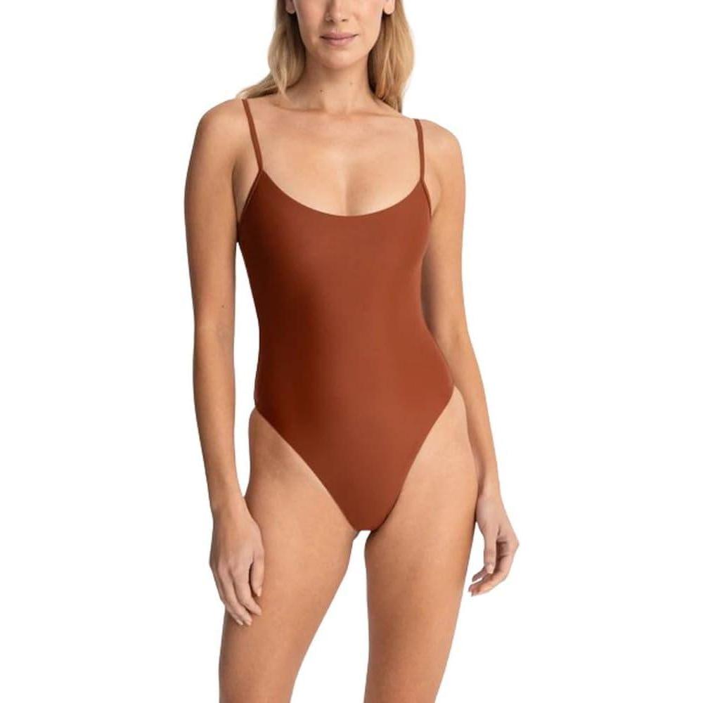 imageRHYTHM Womens Classic Minimal One Piece Bathing SuitRust