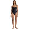 RHYTHM Women’s Classic Minimal One Piece Bathing Suit(Black)