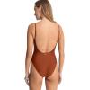 RHYTHM Women’s Classic Minimal One Piece Bathing Suit(Rust)