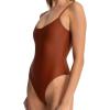 RHYTHM Women’s Classic Minimal One Piece Bathing Suit(Rust)