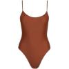 RHYTHM Women’s Classic Minimal One Piece Bathing Suit(Rust)
