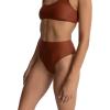 Rhythm Classic Hi Waist Bikini Bottom – Women’s, Rust, L