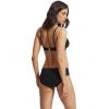 Seafolly Women’s Active Hybrid Bralette Bikini Top Swimsuit with Center Keyhole Detail(Eco Collective Black)