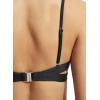 Seafolly Women’s Active Hybrid Bralette Bikini Top Swimsuit with Center Keyhole Detail(Eco Collective Black)