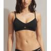 Seafolly Women’s Active Hybrid Bralette Bikini Top Swimsuit with Center Keyhole Detail(Eco Collective Black)