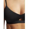 Seafolly Women’s Active Hybrid Bralette Bikini Top Swimsuit with Center Keyhole Detail(Eco Collective Black)