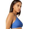 Seafolly Women’s Active Hybrid Bralette Bikini Top Swimsuit with Center Keyhole Detail(La Luna Baja Blue)