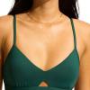 Seafolly Women’s Active Hybrid Bralette Bikini Top Swimsuit with Center Keyhole Detail(Seafolly Collective Evergreen)