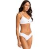 Seafolly Women’s Active Hybrid Bralette Bikini Top Swimsuit with Center Keyhole Detail(White)