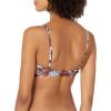Seafolly Women’s Active Hybrid Bralette Bikini Top Swimsuit with Center Keyhole Detail(Wild Tropics Amber)