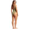 Seafolly Womens Deep V Neck Over The Shoulder One Piece Swimsuit(Sea Dive Khaki)