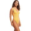 Seafolly Womens Deep V Neck Over The Shoulder One Piece Swimsuit(Sea Dive Tuscan Sunset)