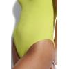 Seafolly Womens Deep V Neck Over The Shoulder One Piece Swimsuit(Sea Dive Wild Lime)