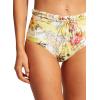 Seafolly Women’s High Waisted Full Coverage Low Legline Bikini Bottom Swimsuit(Coast to Coast Wild Lime)