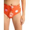 Seafolly Women’s High Waisted Full Coverage Low Legline Bikini Bottom Swimsuit(La Palma Tamarillo)