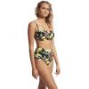 Seafolly Women’s High Waisted Full Coverage Low Legline Bikini Bottom Swimsuit(Lemoncello Black)