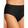Seafolly Women’s High Waisted Full Coverage Low Legline Bikini Bottom Swimsuit(Lulu Black)