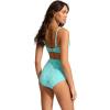 Seafolly Women’s High Waisted Full Coverage Low Legline Bikini Bottom Swimsuit(Marloe Atoll Blue)