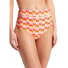 Seafolly Women’s High Waisted Full Coverage Low Legline Bikini Bottom Swimsuit(Modern Take Mandarin)