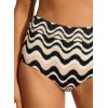 Seafolly Women’s High Waisted Full Coverage Low Legline Bikini Bottom Swimsuit(Neue Wave Black)