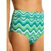 Seafolly Women’s High Waisted Full Coverage Low Legline Bikini Bottom Swimsuit(Neue Wave Jade)