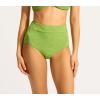 Seafolly Women’s High Waisted Full Coverage Low Legline Bikini Bottom Swimsuit(Oasis Sage)