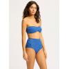 Seafolly Women’s High Waisted Full Coverage Low Legline Bikini Bottom Swimsuit(Oasis Ultramarine)