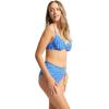 Seafolly Women’s High Waisted Full Coverage Low Legline Bikini Bottom Swimsuit(Seychelles Azure)