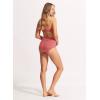 Seafolly Women’s High Waisted Full Coverage Low Legline Bikini Bottom Swimsuit(Sienna Chilli Red)