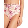 Seafolly Women’s High Waisted Full Coverage Low Legline Bikini Bottom Swimsuit(Silk Road Parfait Pink)