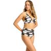 Seafolly Women’s High Waisted Full Coverage Low Legline Bikini Bottom Swimsuit(Wavelength Black)