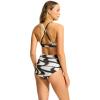 Seafolly Women’s High Waisted Full Coverage Low Legline Bikini Bottom Swimsuit(Wavelength Black)
