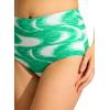 Seafolly Women’s High Waisted Full Coverage Low Legline Bikini Bottom Swimsuit(Wavelength Jade)