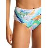 Seafolly Women’s High Waisted Full Coverage Low Legline Bikini Bottom Swimsuit(Wish You Were Here Atoll Blue)