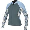 O’Neill Wetsuits Women’s Bahia Front Zip 1mm Jacket(Shade/Palmento Tropical/Faded Denim)